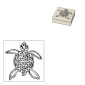 Keltische Turtle Rubber Stamp Rubberstempel (Gestempeld)