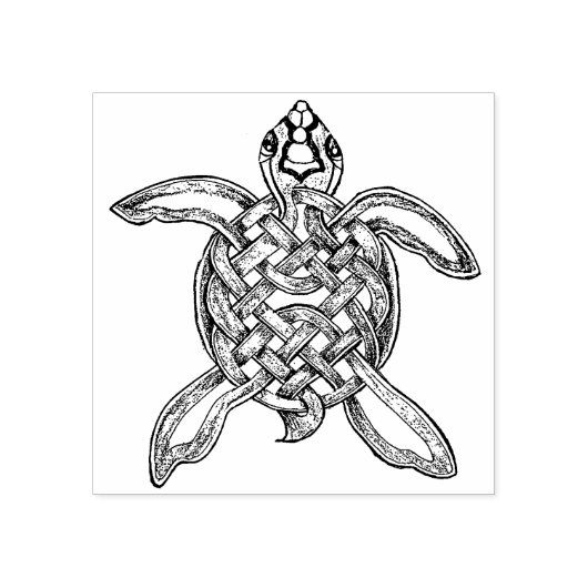 Keltische Turtle Rubber Stamp Rubberstempel (Afrduk)