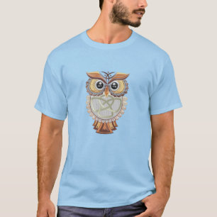 Keltische uil borduurwerk grafisch t-shirt