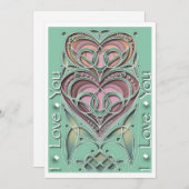 Keltische Valentijnshart Feestdagenkaart (Voorkant / Achterkant)