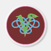 Keltische Vegan Polyamory Cirkel Magneet (Voorkant)