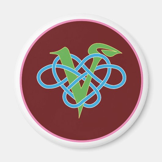 Keltische Vegan Polyamory Cirkel Magneet (Voorkant)