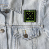 Keltische Vegvisir-knop (vierkant) Vierkante Button 5,1 Cm (In situ)