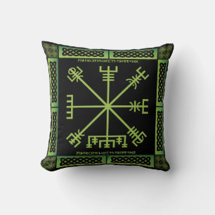 Keltische Vegvisir Worp Kussen (Vierkant)