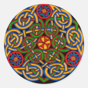 Keltische verlichting - Trinity Circle Ronde Sticker
