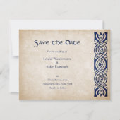 Keltische Viking Fantasy Bruiloft Save The Date (Voorkant)