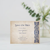 Keltische Viking Fantasy Bruiloft Save The Date (Staand voorkant)