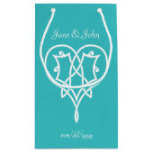 Keltische Vlecht Harten in Turquoise Cadeautas (Achterkant)