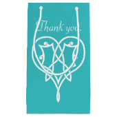 Keltische Vlecht Harten in Turquoise Cadeautas (Voorkant)