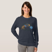 Keltische vogel en konijn met frame t-shirt (Voorkant volledig)
