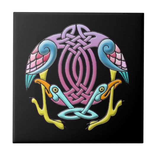 Keltische vogel tegeltje (Voorkant)