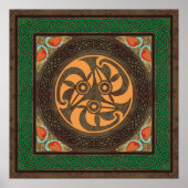 Keltische vogelkoppen poster (Voorkant)