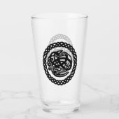 Keltische vogels in cirkelglas glas (Achterkant)