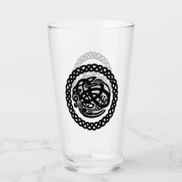 Keltische vogels in cirkelglas glas