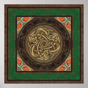 Keltische vogels poster