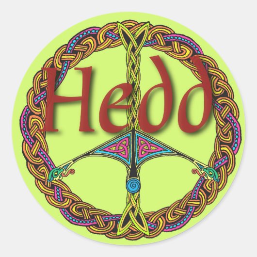 Keltische Vredesbord Sticker in het Welsh (Voorkant)