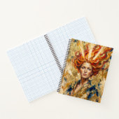 Keltische Vuur Godin Brigid Goudblad Fantasie Kuns Notitieboek (Binnen)