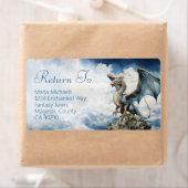Keltische Waterverf Dragon retour adreslabel Etiket (Insitu)