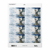 Keltische Waterverf Dragon retour adreslabel Etiket (Full Sheet)
