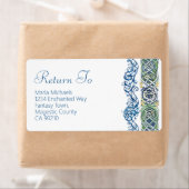 Keltische Waterverf Dragon retour adreslabel Etiket (Insitu)