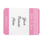 Keltische Weave-harten in Petal Pink Reminder Magn Magneet (Horizontaal)