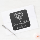 Keltische Weave-harten in zwarte Sticker (Envelop)