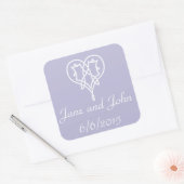 Keltische Weave Hearts in Lavender Sticker (Envelop)