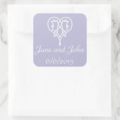 Keltische Weave Hearts in Lavender Sticker (Tas)