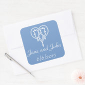 Keltische Weave Hearts in Periwinkle Sticker (Envelop)