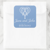 Keltische Weave Hearts in Periwinkle Sticker (Tas)