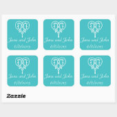 Keltische Weave Hearts in Turquoise Sticker (Vel)