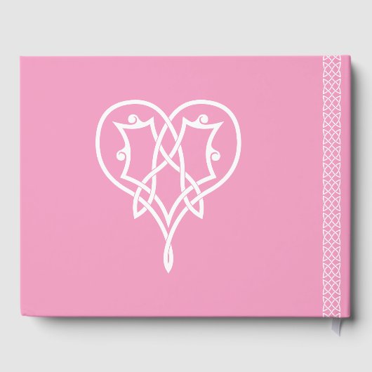 Keltische weersharten in petalroze gastboek gastenboek (Achterkant)