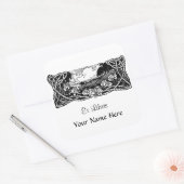 Keltische wijngaarden Landschap Vierkante Sticker (Envelop)