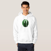 Keltische Wolf/maan, groen Hoodie (Voorkant volledig)