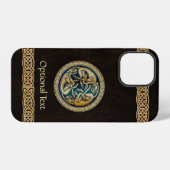 Keltische Wolfsknoopwerk Triade iPhone Hoesje (Achterkant horizontaal)