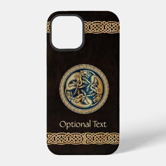 Keltische Wolfsknoopwerk Triade iPhone Hoesje (Achterkant)
