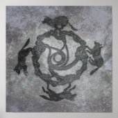 Keltische wolven poster (Voorkant)