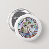 Keltische zeepaarden ronde button 5,7 cm (Voorkant /achterkant)