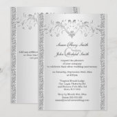 Keltische zilveren huwelijksjubileum bloemstuk kaart (Voorkant / Achterkant)