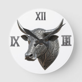 Keltische Zilveren Stierenkop Viking Keltisch Ronde Klok