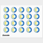 Keltische Zon en Maan Equinox Ronde Sticker (Vel)