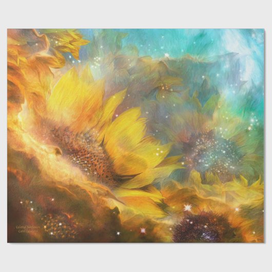 Keltische zonnebloemen Art Gift Wrap Cadeaupapier (Vlak)