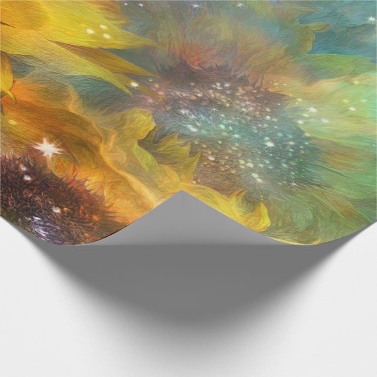 Keltische zonnebloemen Art Gift Wrap Cadeaupapier (Hoek)