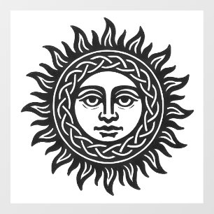 Keltische Zonneknoop — Geheiligde Inkt Zonne-emble Raamsticker