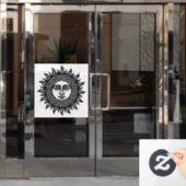 Keltische Zonneknoop — Geheiligde Inkt Zonne-emble Raamsticker (Kantoordeur)
