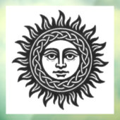Keltische Zonneknoop — Geheiligde Inkt Zonne-emble Raamsticker (Vel 3)
