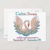 Keltische Zwaan Briefkaart (Voorkant / Achterkant)