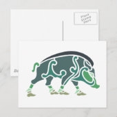 keltischer Eber celtic boar Briefkaart (Voorkant / Achterkant)