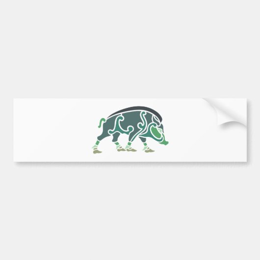 keltischer Eber celtic boar Bumpersticker (Voorkant)