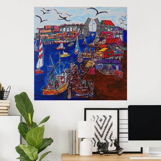 Kemah, Texas circa 1970s Poster (Thuiskantoor)